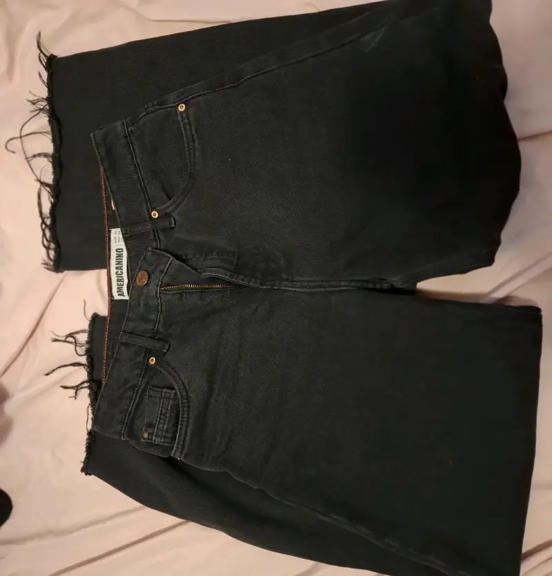 Pantalon de mezclilla negro Americano - 1