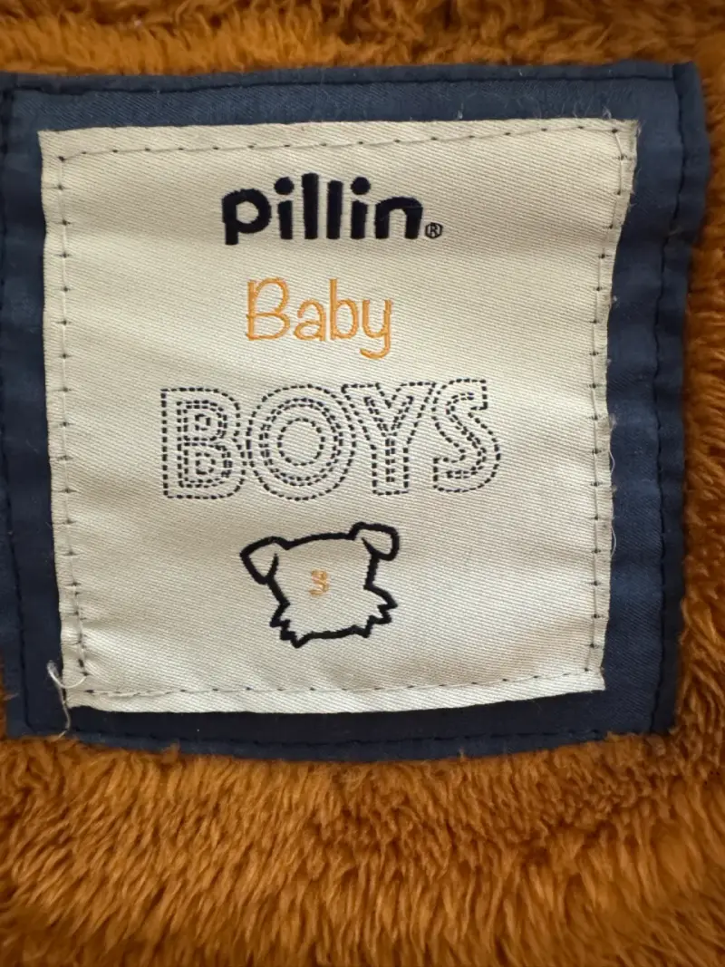 Chaqueta acolchada azul para niños con capucha - 3