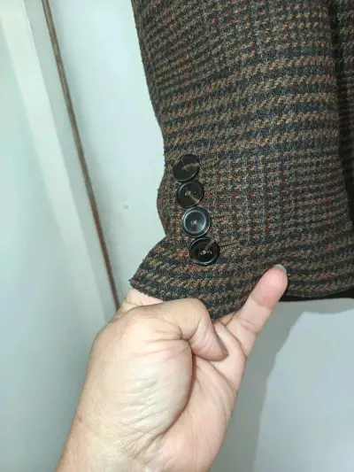 Blazer de lana a cuadros MNG para mujer - miniatura 3