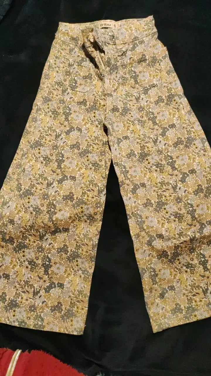 Pantalones de flores para niña talla 6 - 1