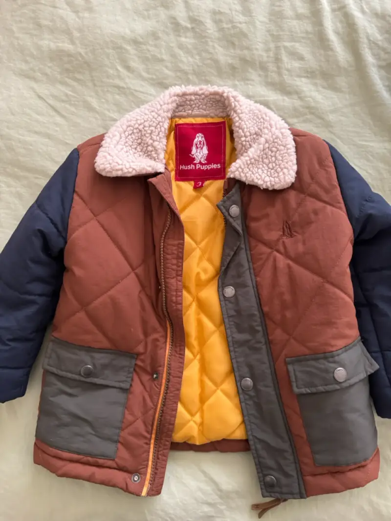 Chaqueta acolchada infantil con cuello de lana - 2