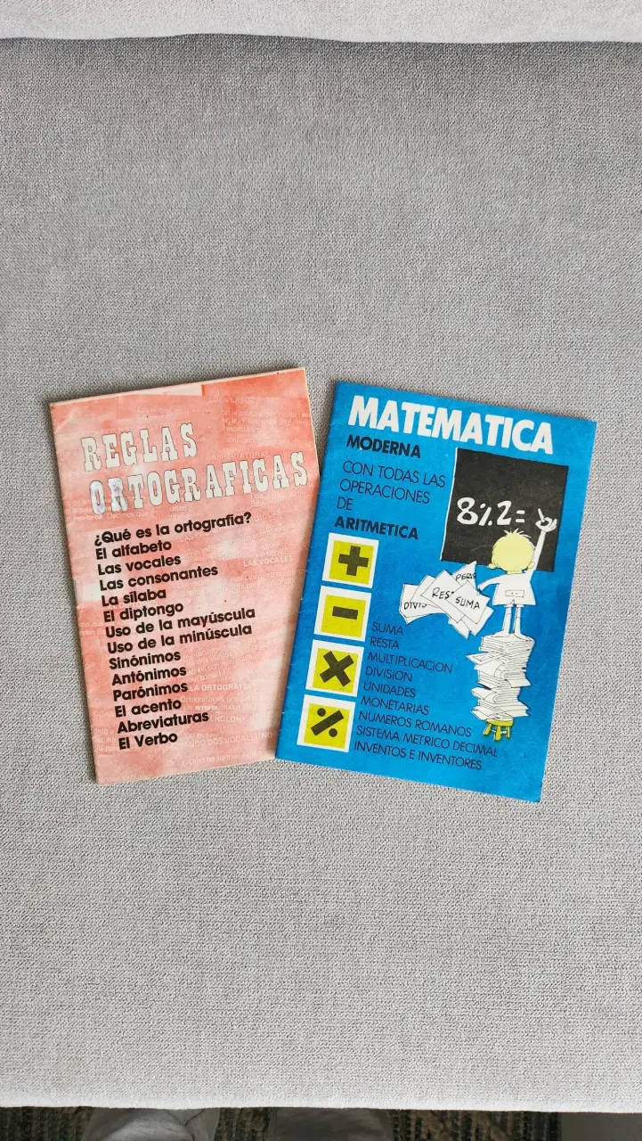 Libros educativos de ortografía y matemáticas - 1
