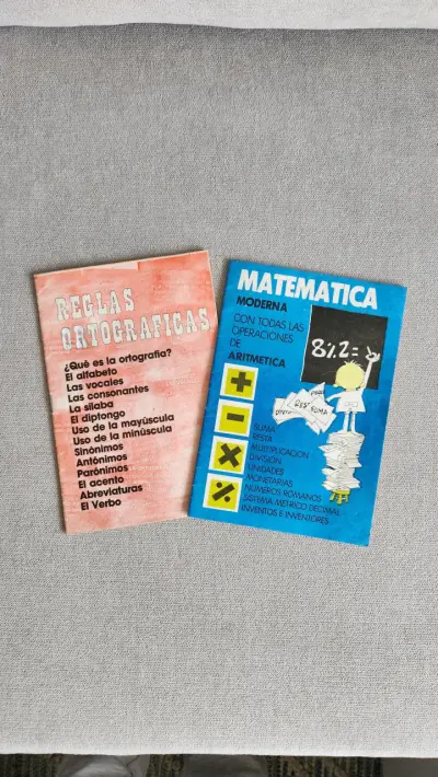 Libros educativos de ortografía y matemáticas - miniatura 1