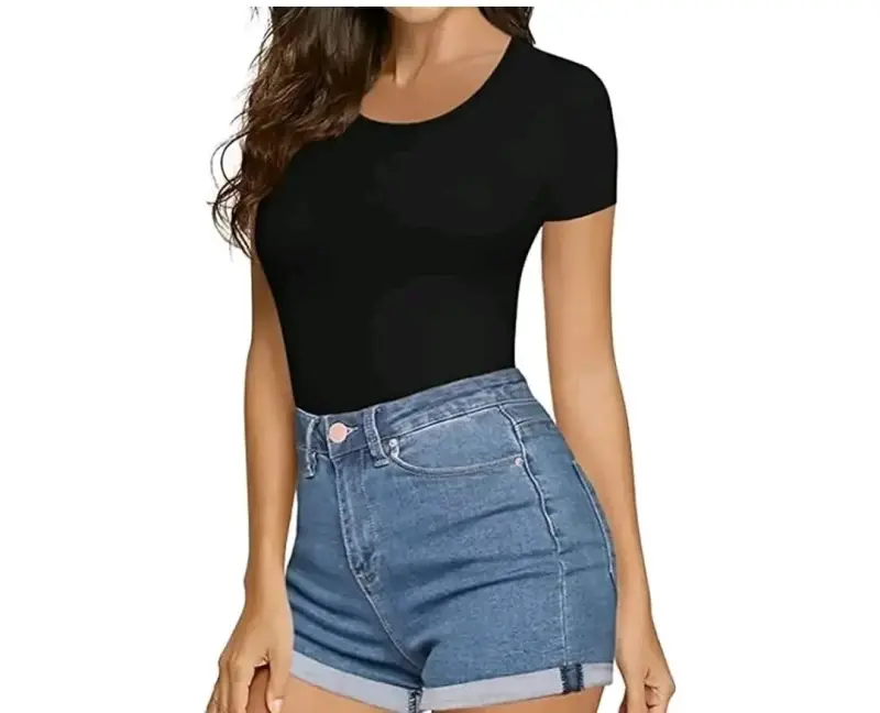 Body negra básica para mujer - 1