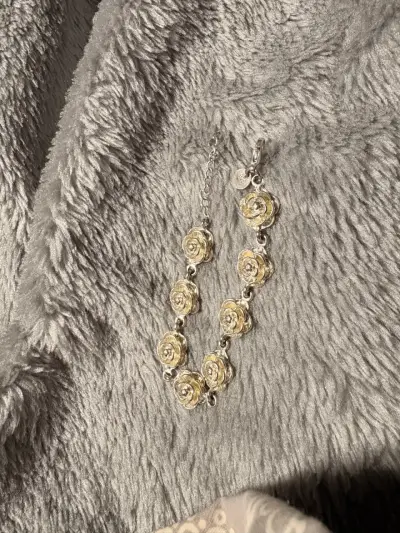 Pulsera de flores en plata - miniatura 1