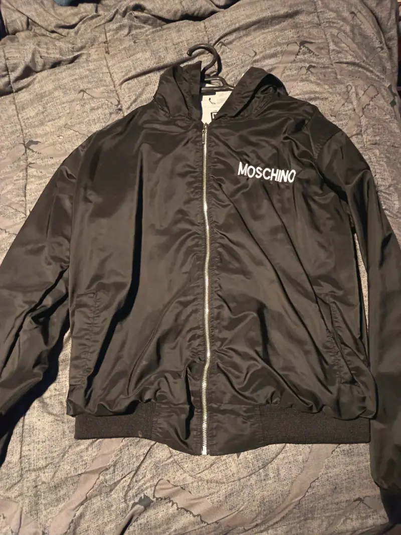 Chaqueta negra con diseño de oso para hombre - 2