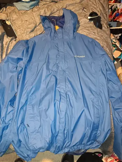 Chaqueta impermeable Columbia azul para hombre - miniatura 5