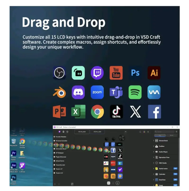 Stream dock  18 teclas digitales - 3