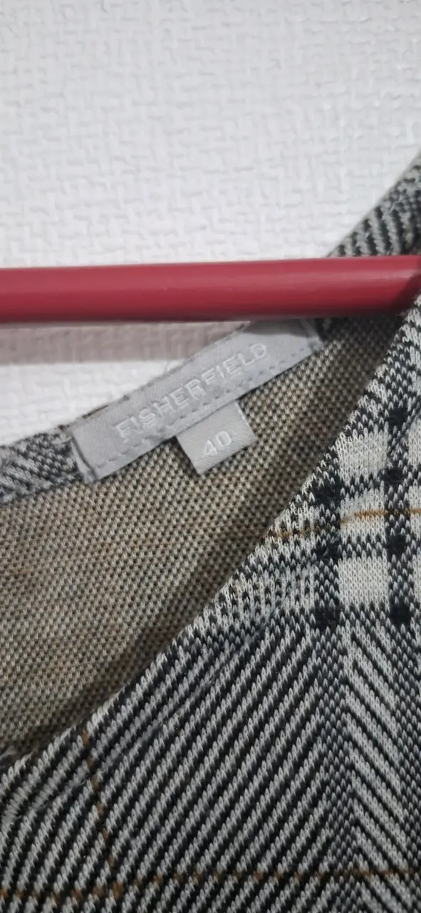 Vestido a cuadros con volantes gris - 3