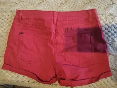 Shorts mezclilla rojos mujer Opposite 38 - miniatura 3