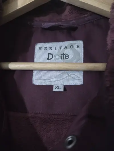 Abrigo largo burdeos Doite impermeable - miniatura 3
