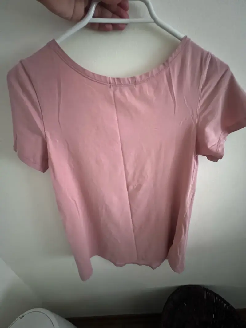 Polera rosa de algodón para mujer talla M - 2