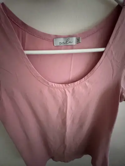 Polera rosa de algodón para mujer talla M - miniatura 3