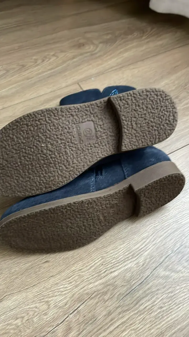 Botines de gamuza azul Talla 32. - 3
