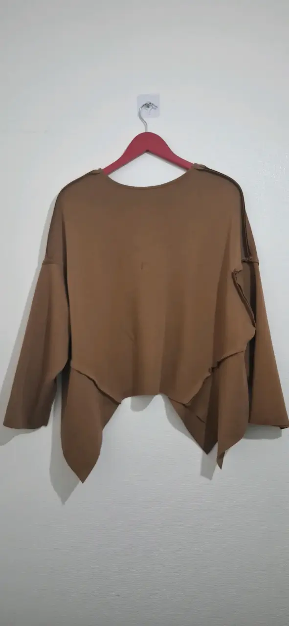Poleron oversize marrón para mujer - 2