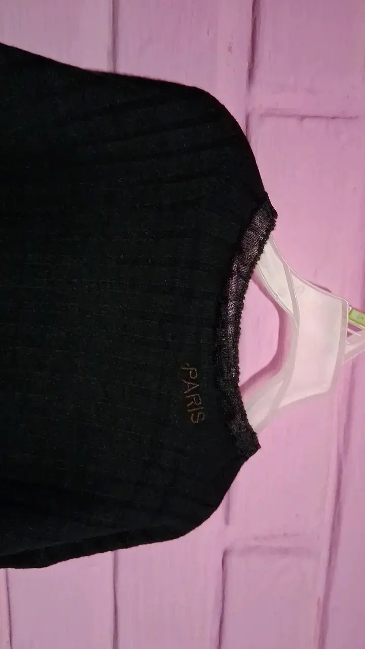 Suéter negro de punto para mujer - 3