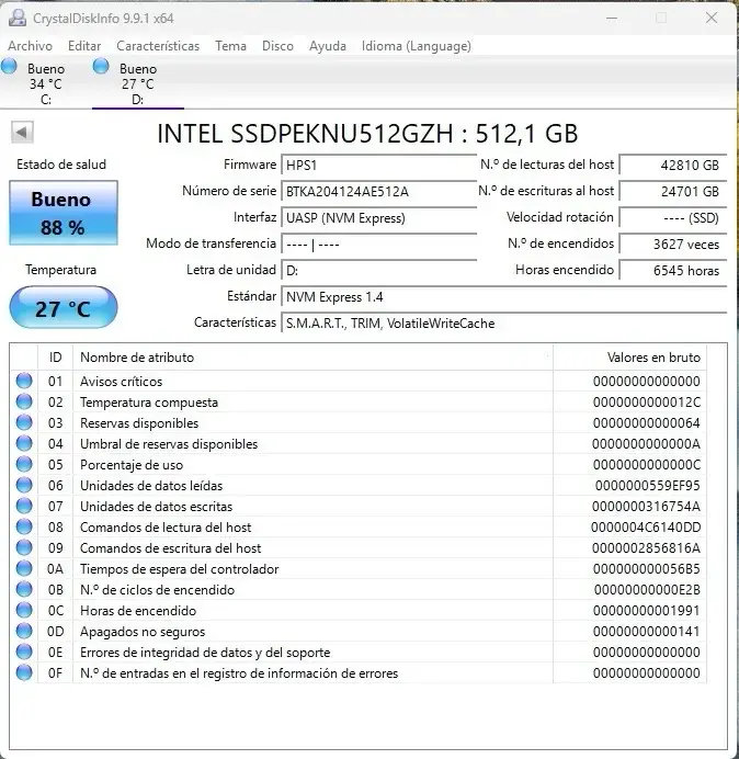 Disco SSD M.2 NVMe 512GB - 3