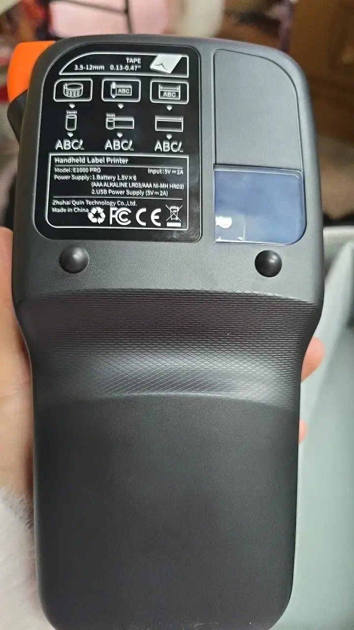 Rotuladora portátil electrónica naranja - 4