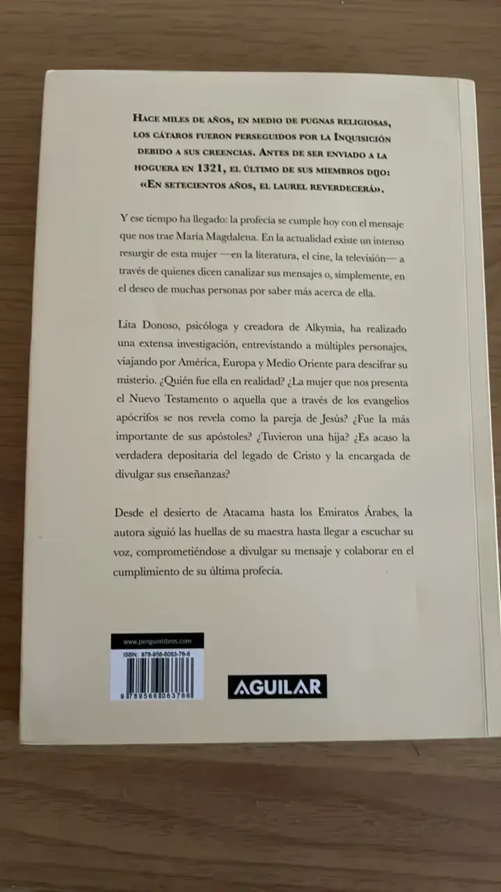Libro La Última Profecía de María Magdalena de Lita Donoso - 2