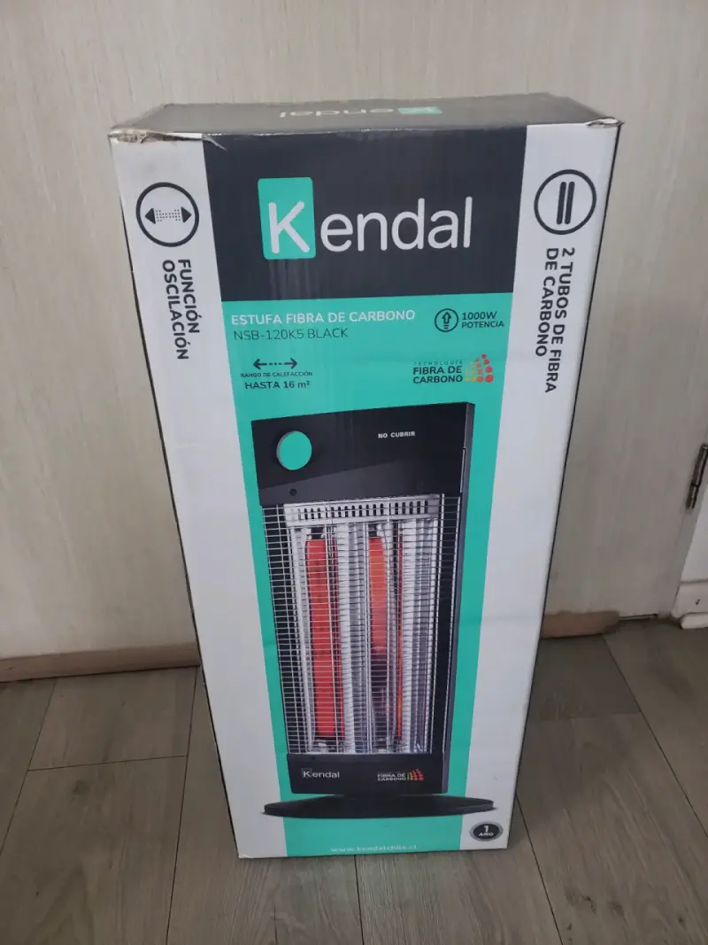 Estufa eléctrica Kendal de fibra de carbono
