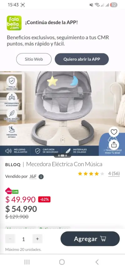 Silla mecedora para bebé con juguetes colgantes - miniatura 4