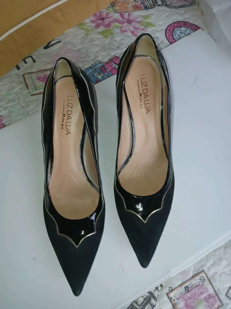 Zapatos de cuero negros mujer
