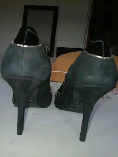 Zapatos de cuero negros mujer - miniatura 2