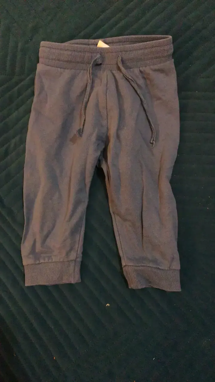 Pantalones de bebé azul oscuro con cordón