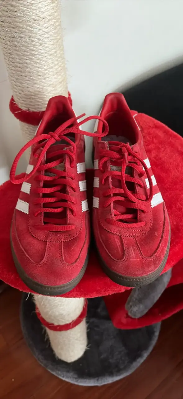 Zapatillas Adidas spezial rojas de gamuza - 3
