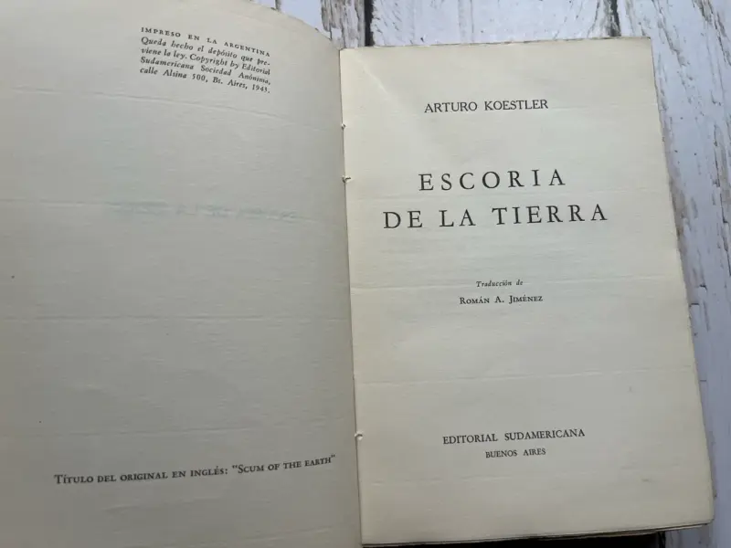 Libro 'Escoria de la Tierra' de Arturo Koestler - 3