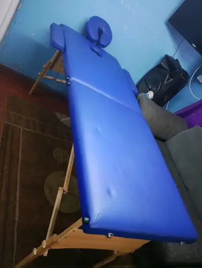 Camilla de Masaje  y silla Portátil Azul - miniatura 1
