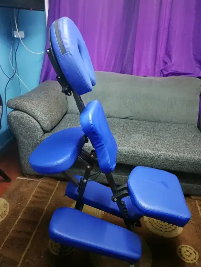 Camilla de Masaje  y silla Portátil Azul - miniatura 3