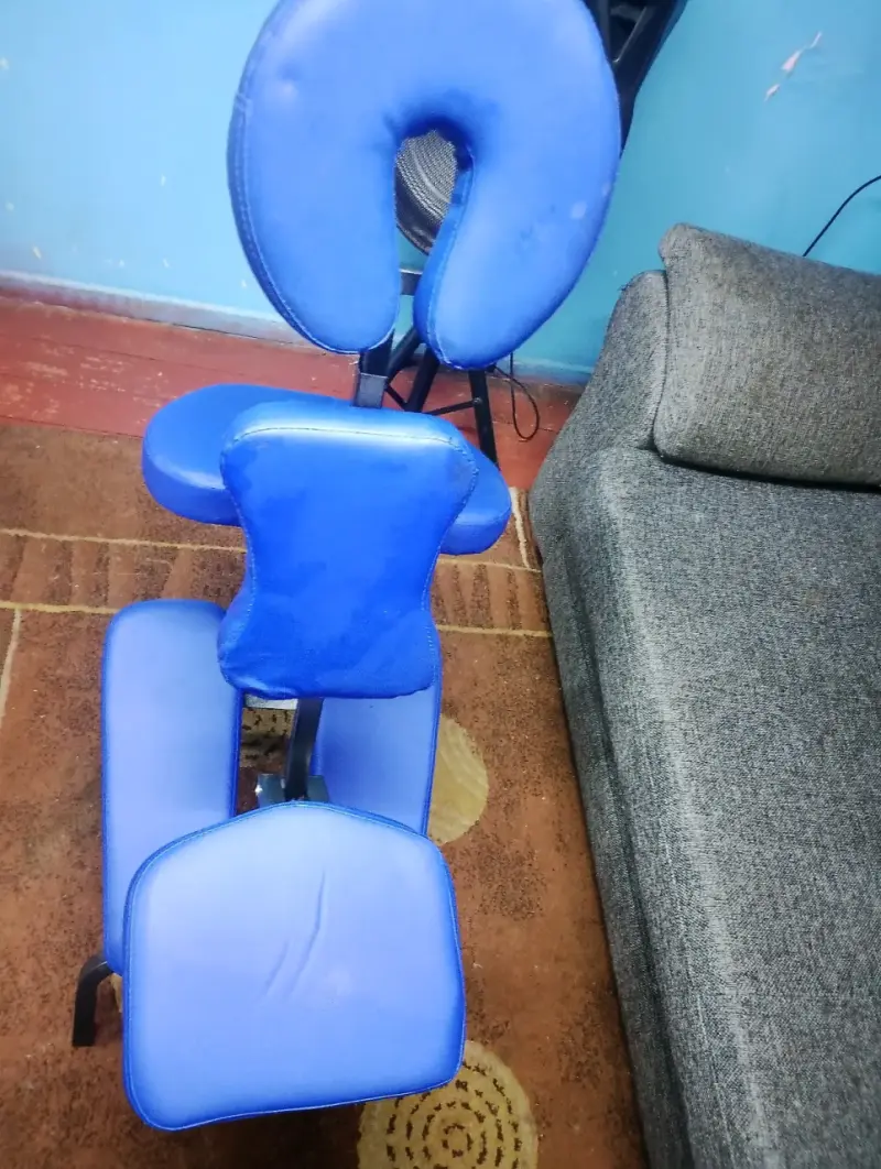 Camilla de Masaje  y silla Portátil Azul - 4