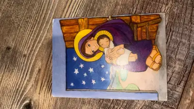 Postal navideña con imagen religiosa - miniatura 1