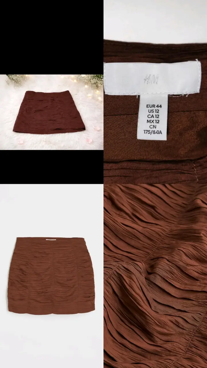 Mini Falda Café H&M talla 44
