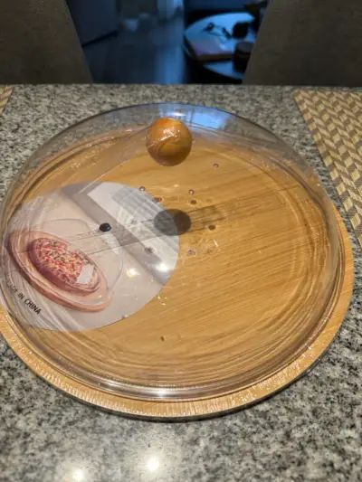 Tapa de madera y acrílico para alimentos - miniatura 1