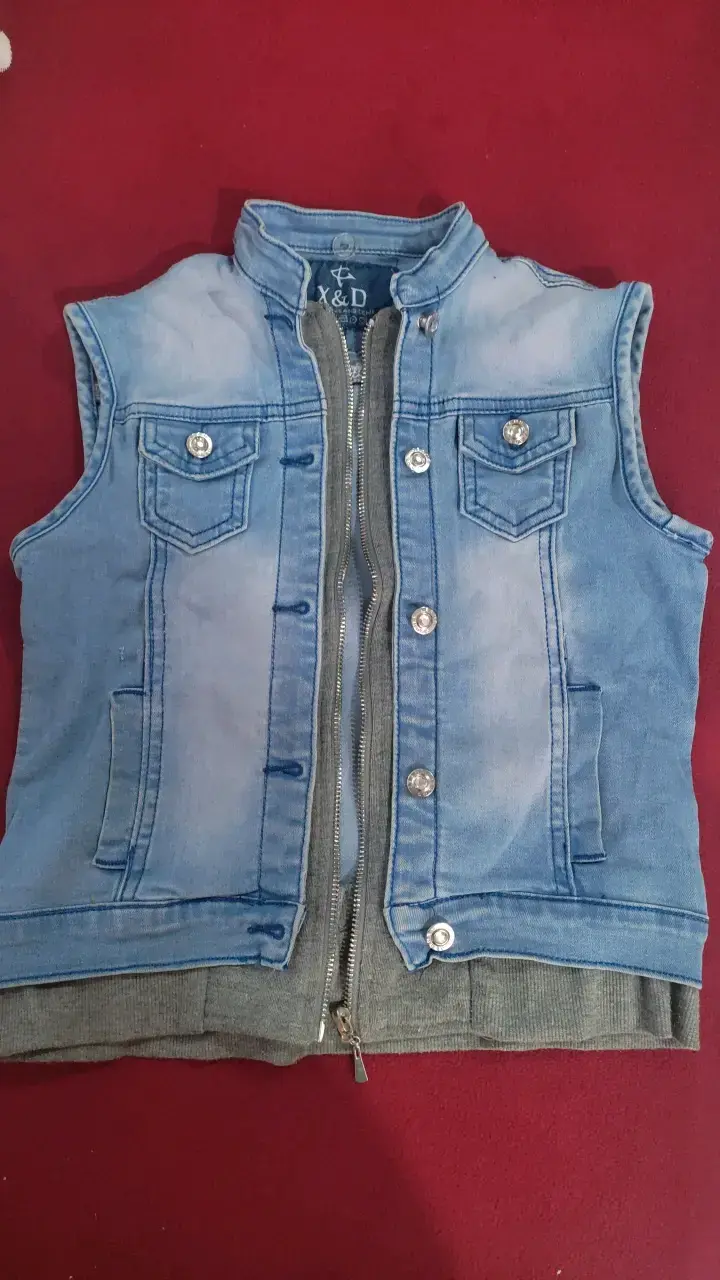 Chaleco de mezclilla sin mangas para hombre