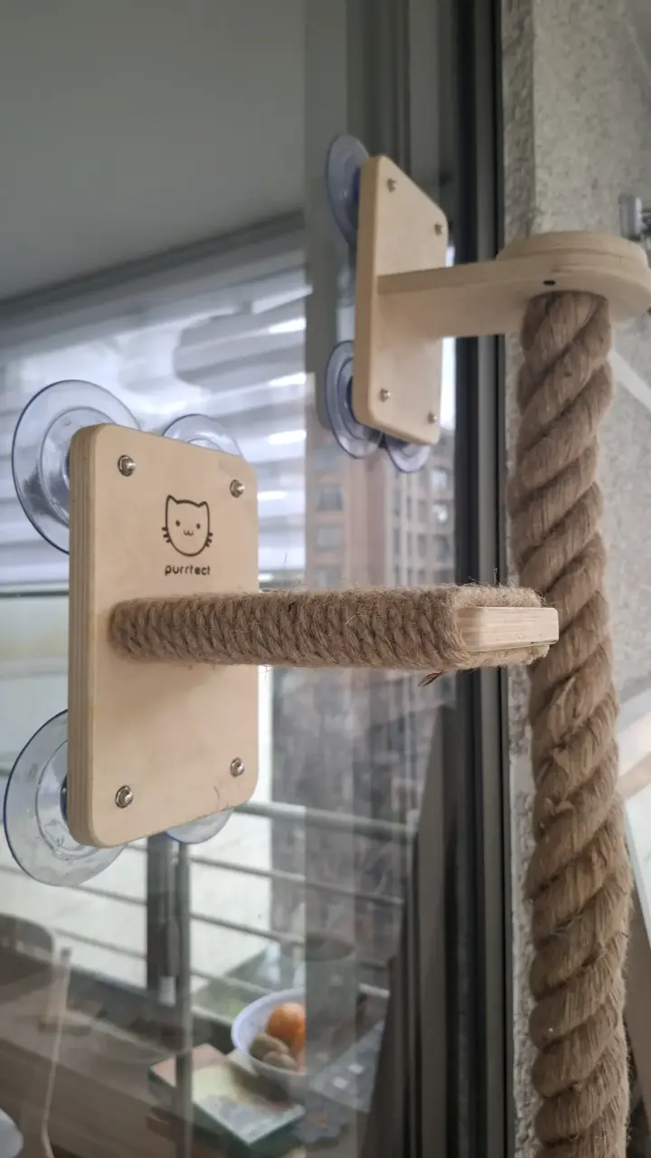 Cuerda de escalada + plataforma para gatos - 1