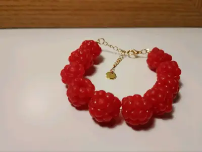 Pulseras frutales de arcilla polimerica - miniatura 2