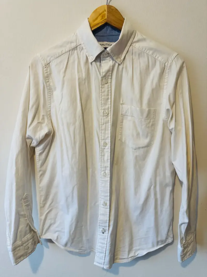 Camisa blanca Nautica de hombre, talla XS