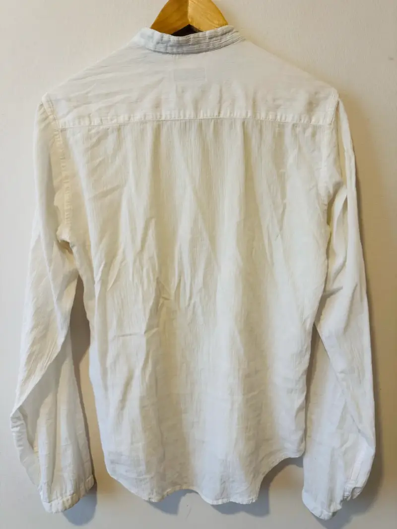 Camisa Blanca Casual Zara Hombre - 4