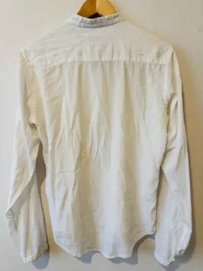 Camisa Blanca Casual Zara Hombre - miniatura 4