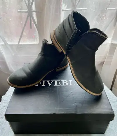 Botines ecocuero negro cierre lateral - miniatura 4