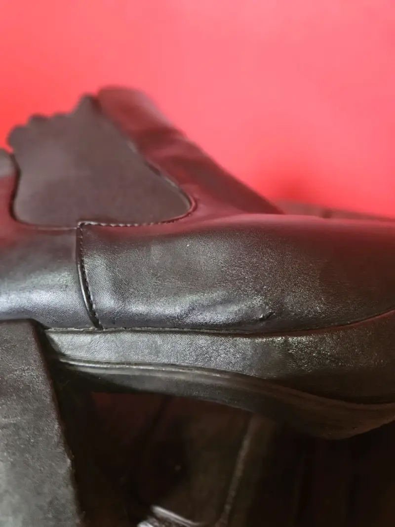Botines de cuero negro con tacón alto - 6