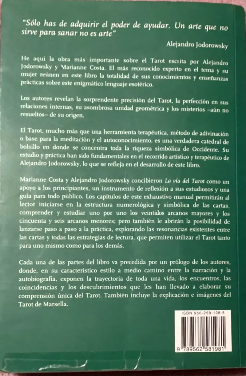 Libro La Vía del Tarot de Alejandro Jodorowsky - 2