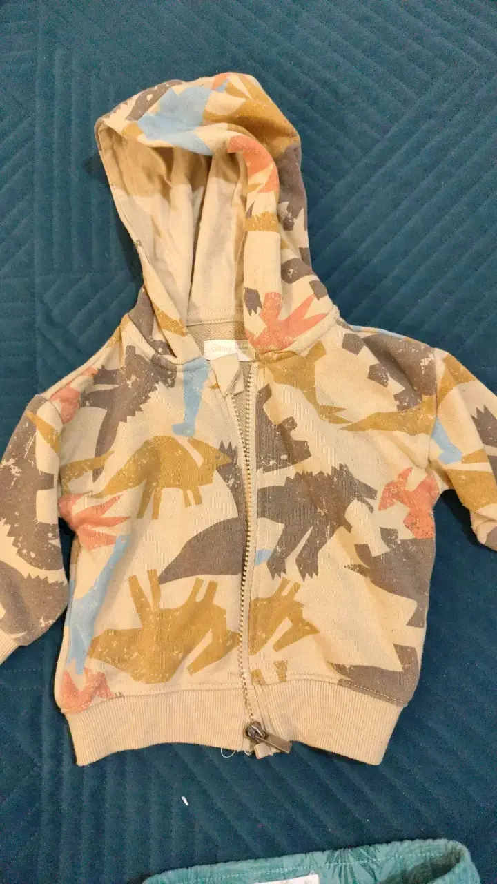 Polerón infantil con capucha y diseño de dinosaurios