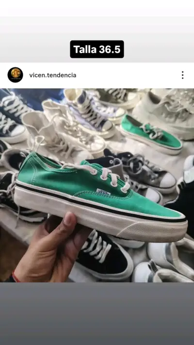 Zapatillas Vans verdes talla 36.5 - miniatura 1