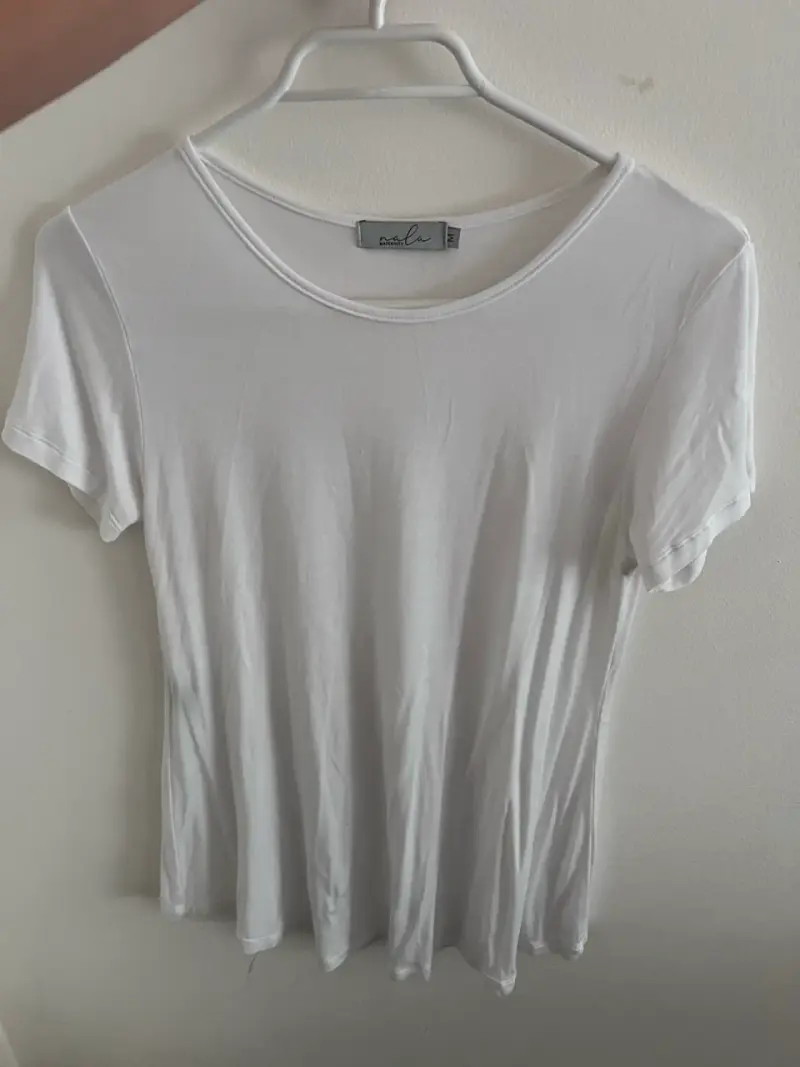 Polera maternal  blanca básica talla M