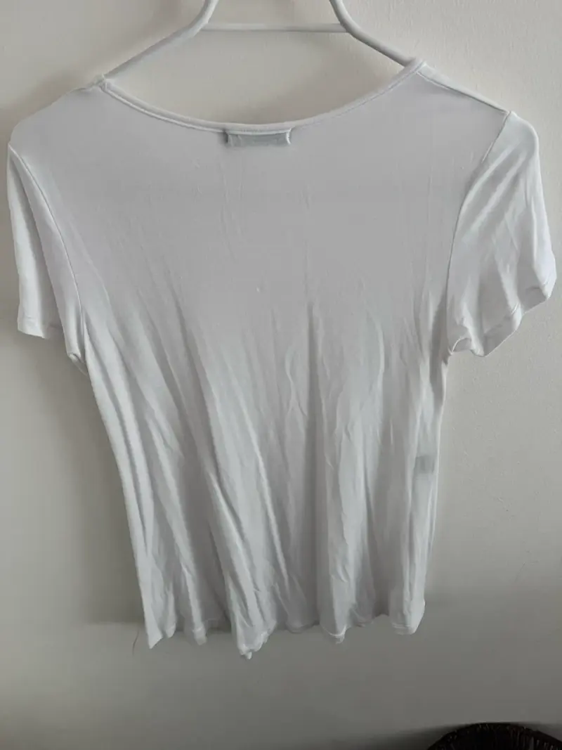 Polera maternal blanca básica talla M - 2