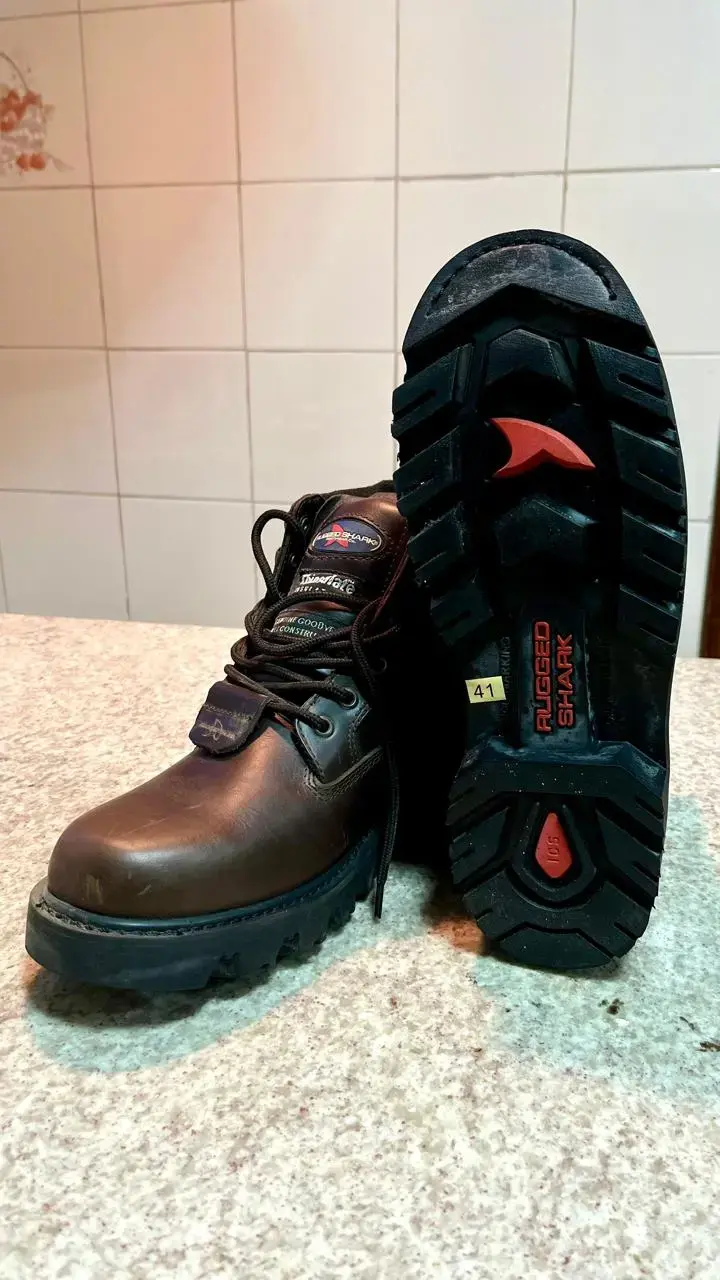 Botas de cuero marrón para trabajo RUGGED SHARK - 2